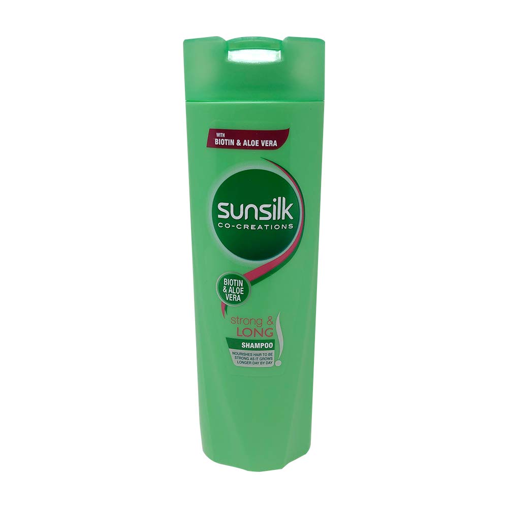 Sunsilk Co-Creations Strong & Long Shampoo 180ml – biotin formula for stronger, longer hair
